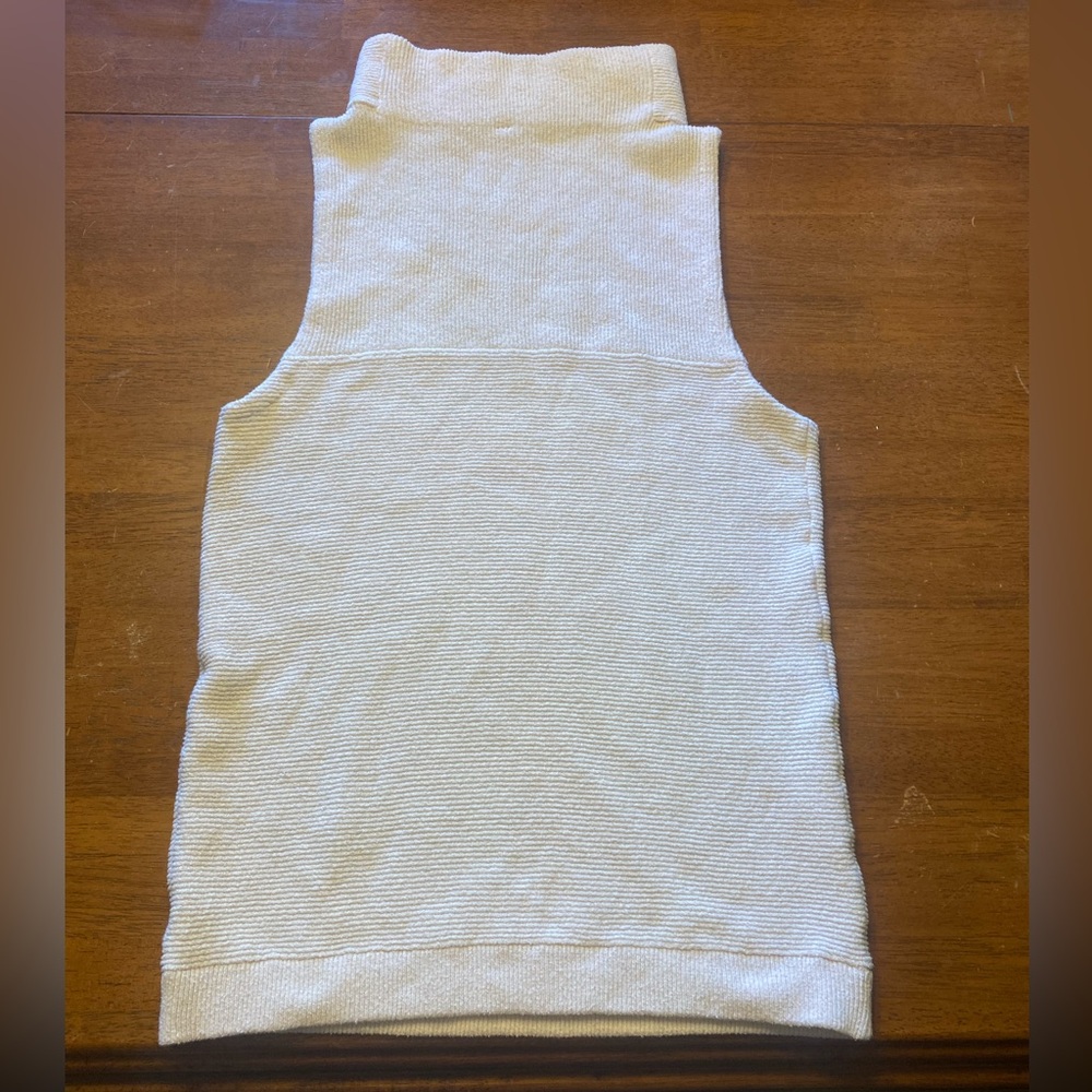 Free People Isla Ottoman Sleeveless Cowl Turtleneck Sweater in Cream - Picture 8 of 10
